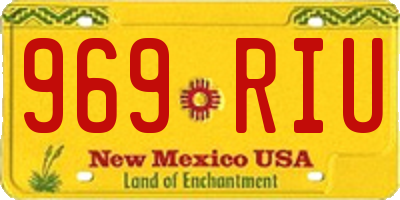 NM license plate 969RIU