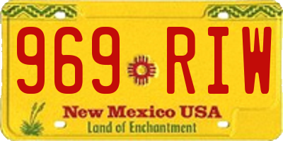 NM license plate 969RIW