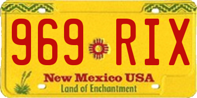 NM license plate 969RIX