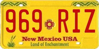 NM license plate 969RIZ