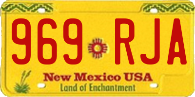 NM license plate 969RJA