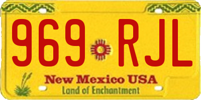 NM license plate 969RJL