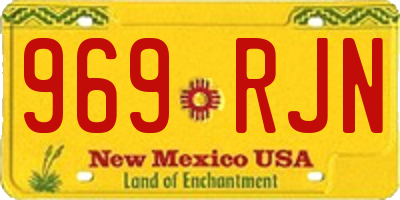 NM license plate 969RJN