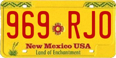 NM license plate 969RJO