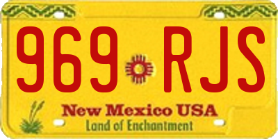 NM license plate 969RJS