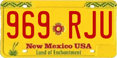 NM license plate 969RJU