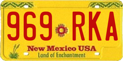 NM license plate 969RKA