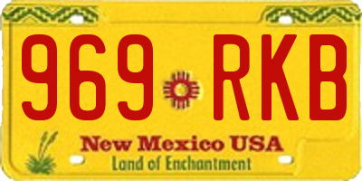 NM license plate 969RKB