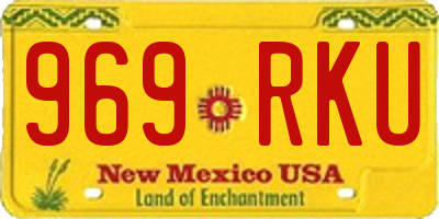 NM license plate 969RKU