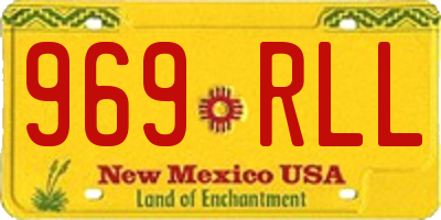 NM license plate 969RLL