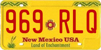 NM license plate 969RLQ
