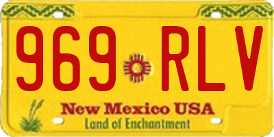 NM license plate 969RLV