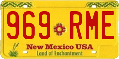NM license plate 969RME