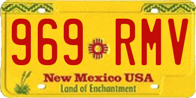 NM license plate 969RMV