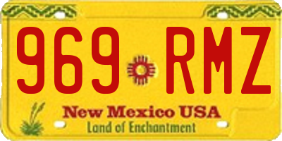NM license plate 969RMZ