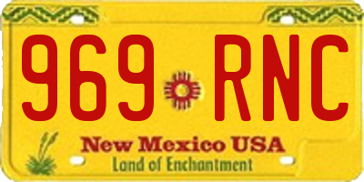 NM license plate 969RNC
