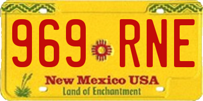 NM license plate 969RNE