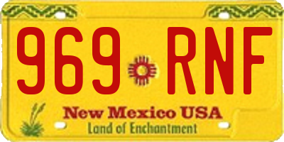 NM license plate 969RNF