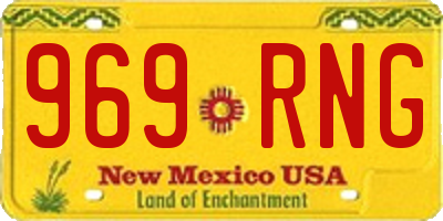 NM license plate 969RNG