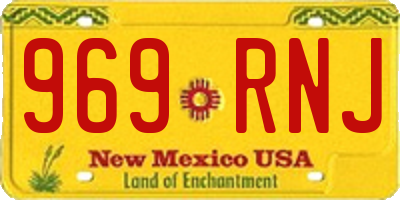 NM license plate 969RNJ