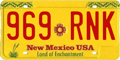 NM license plate 969RNK