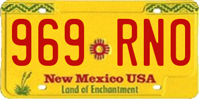 NM license plate 969RNO