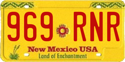 NM license plate 969RNR