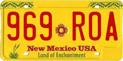 NM license plate 969ROA