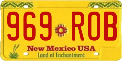 NM license plate 969ROB