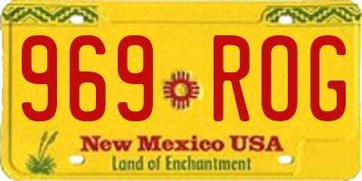 NM license plate 969ROG