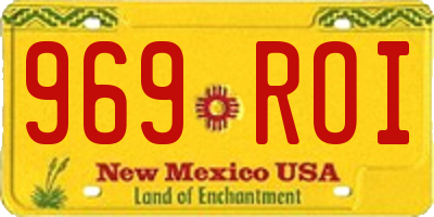NM license plate 969ROI