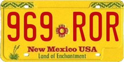 NM license plate 969ROR