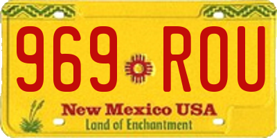 NM license plate 969ROU
