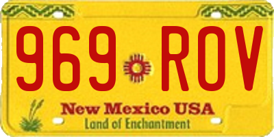 NM license plate 969ROV