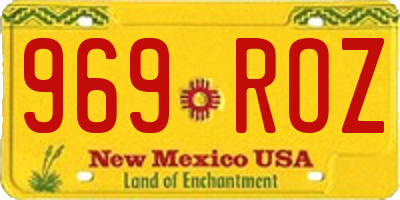 NM license plate 969ROZ