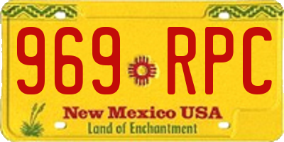 NM license plate 969RPC
