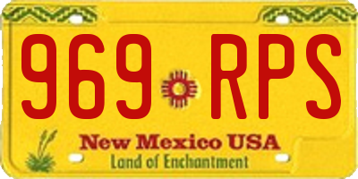 NM license plate 969RPS