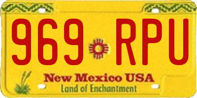 NM license plate 969RPU