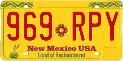NM license plate 969RPY