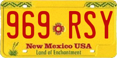 NM license plate 969RSY