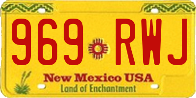 NM license plate 969RWJ