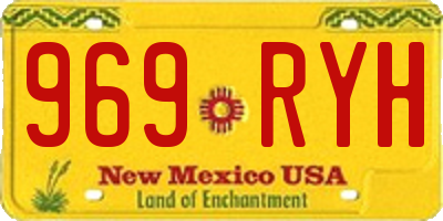 NM license plate 969RYH