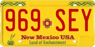 NM license plate 969SEY