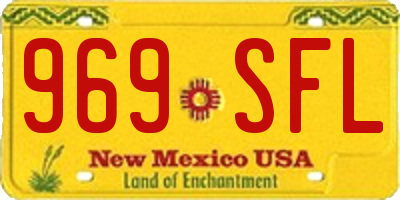 NM license plate 969SFL