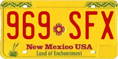NM license plate 969SFX