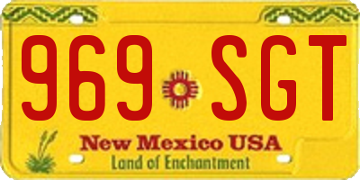 NM license plate 969SGT