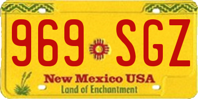 NM license plate 969SGZ