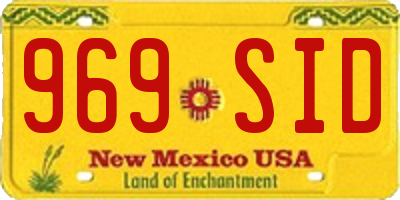 NM license plate 969SID