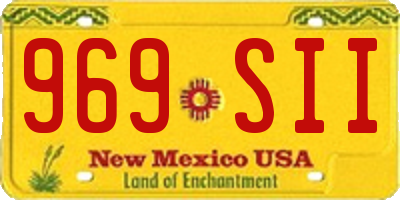 NM license plate 969SII