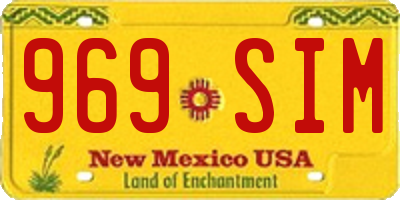 NM license plate 969SIM